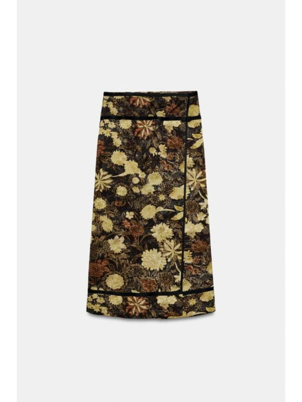 ZARA ZW COLLECTION FLORAL WRAP SKIRT 6701/022/330